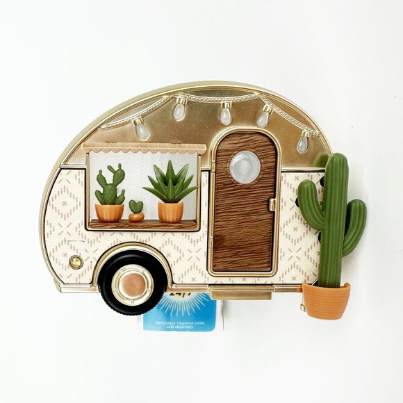 Bath Body Works CAMPER Trailer RV Cactus Succulent Wallflower Plug Nightlight - Picture 2 of 7